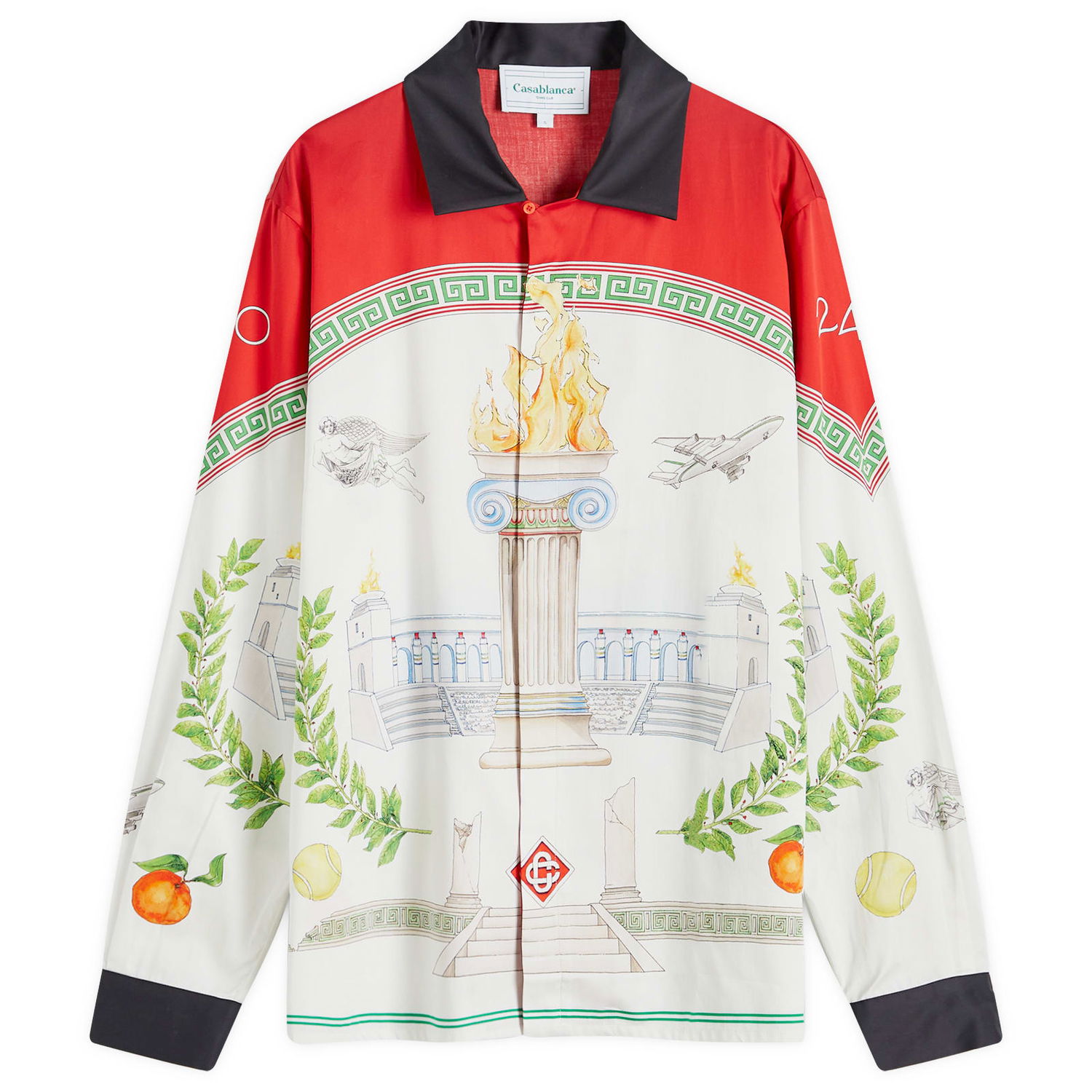 Риза Casablanca Long Sleeve Cuban Collar Shirt Многоцветен | U-WF24-SH-006-06-MULTI, 0
