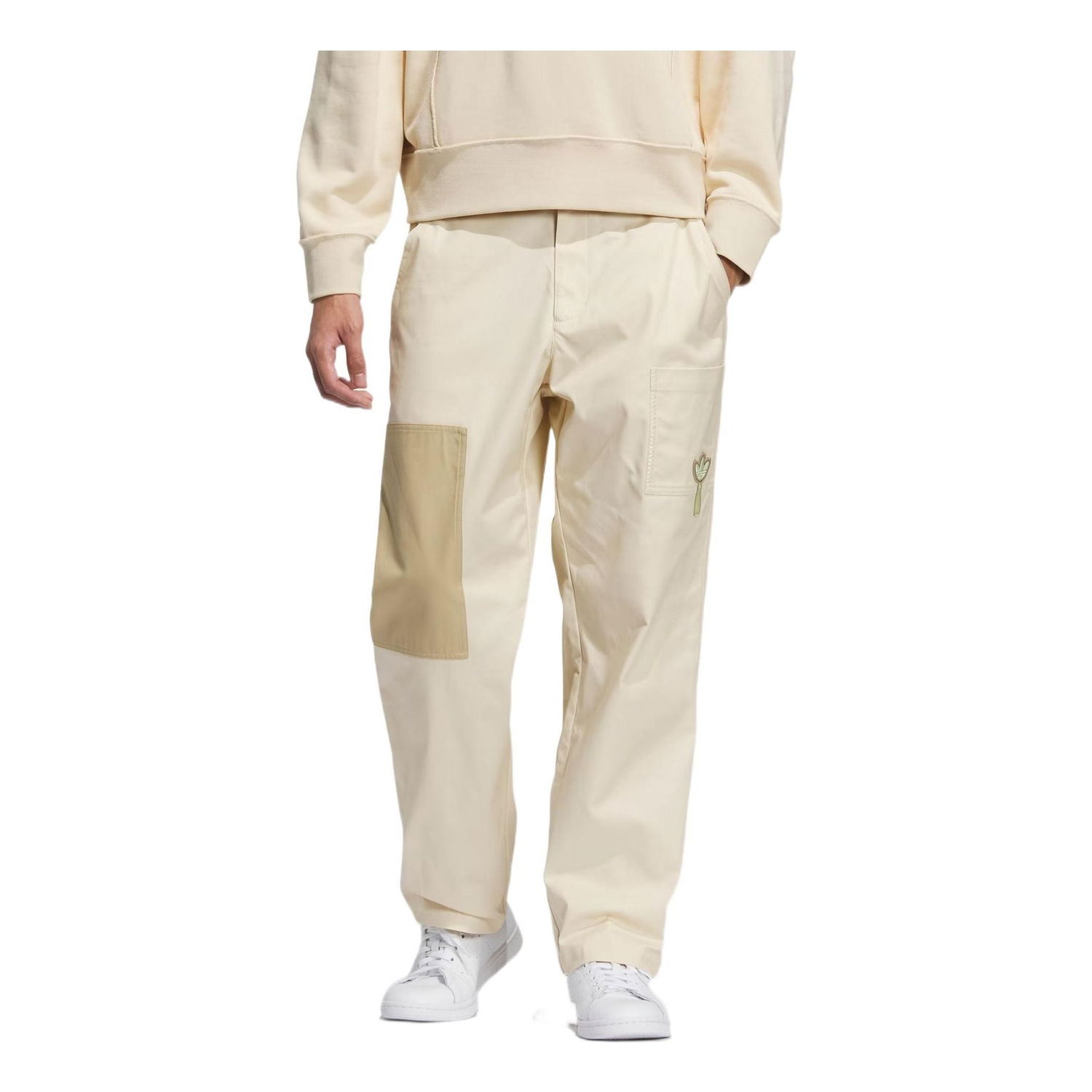 Карго панталони adidas Originals Men's Sportswear Patch Logo Pants Бежово | IP7551, 0