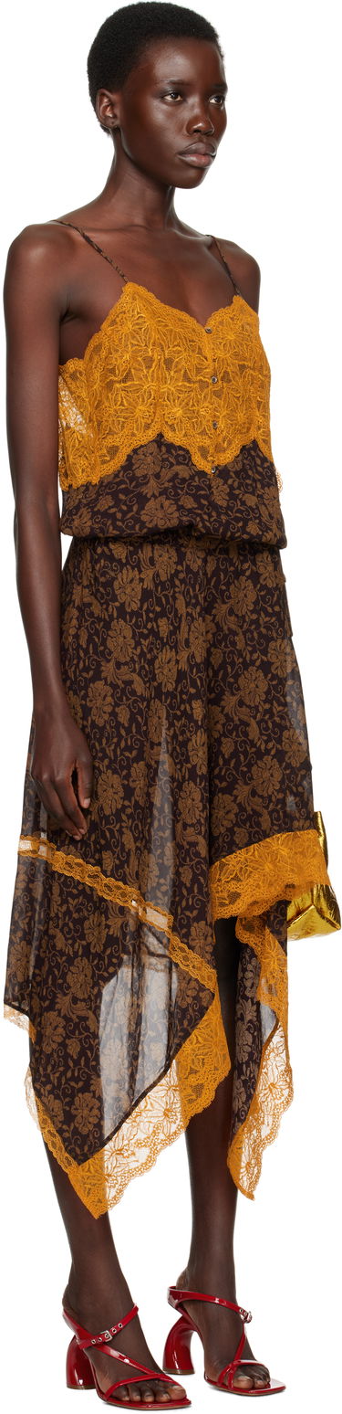 Pокля Dries Van Noten Dries Van Noten Asymmetrical Slip Midi Dress Зелено | 251-011032-1011, 4