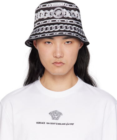 Шапка с козирка Versace Versace Medusa Chains Bucket Hat Черно | 1019072_1A13697, 0