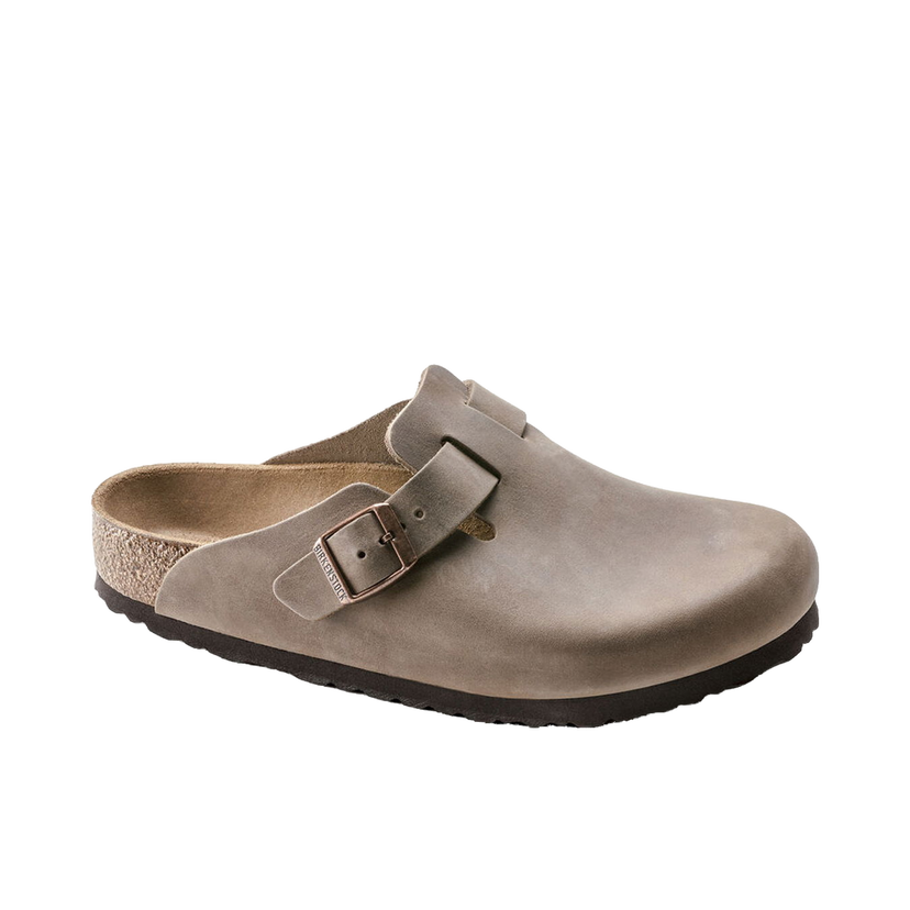 Кецове и обувки Birkenstock Boston Oiled Leather Narrow Fit Сиво | 960813