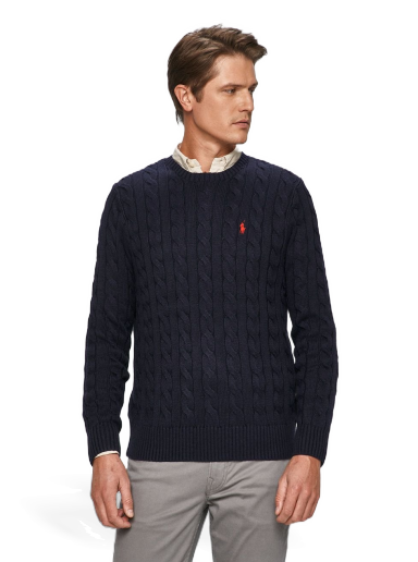 Cotton Cable Crew Knit