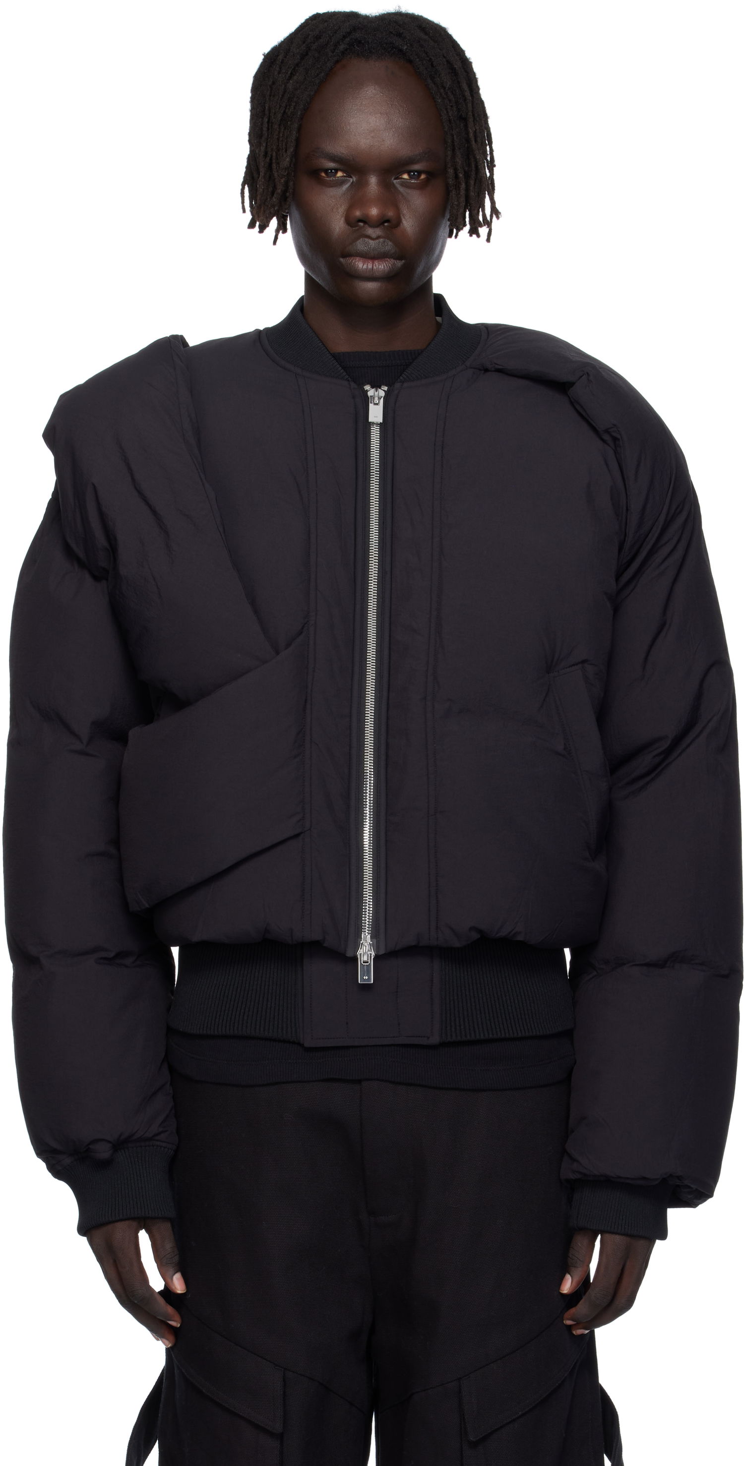 Яке бомбър HELIOT EMIL Heliot Emil Altair Puffer Bomber Jacket Черно | AW25_M_02_163_BLK01, 0