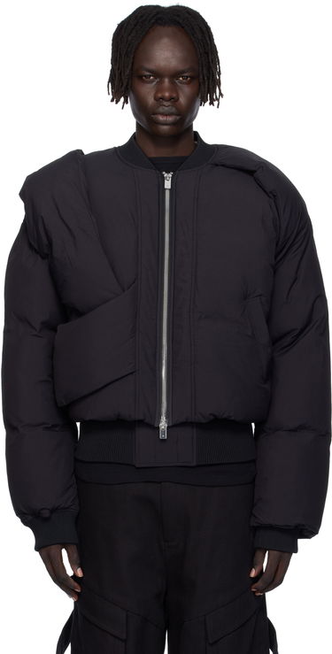 Яке бомбър HELIOT EMIL Heliot Emil Altair Puffer Bomber Jacket Черно | AW25_M_02_163_BLK01, 0