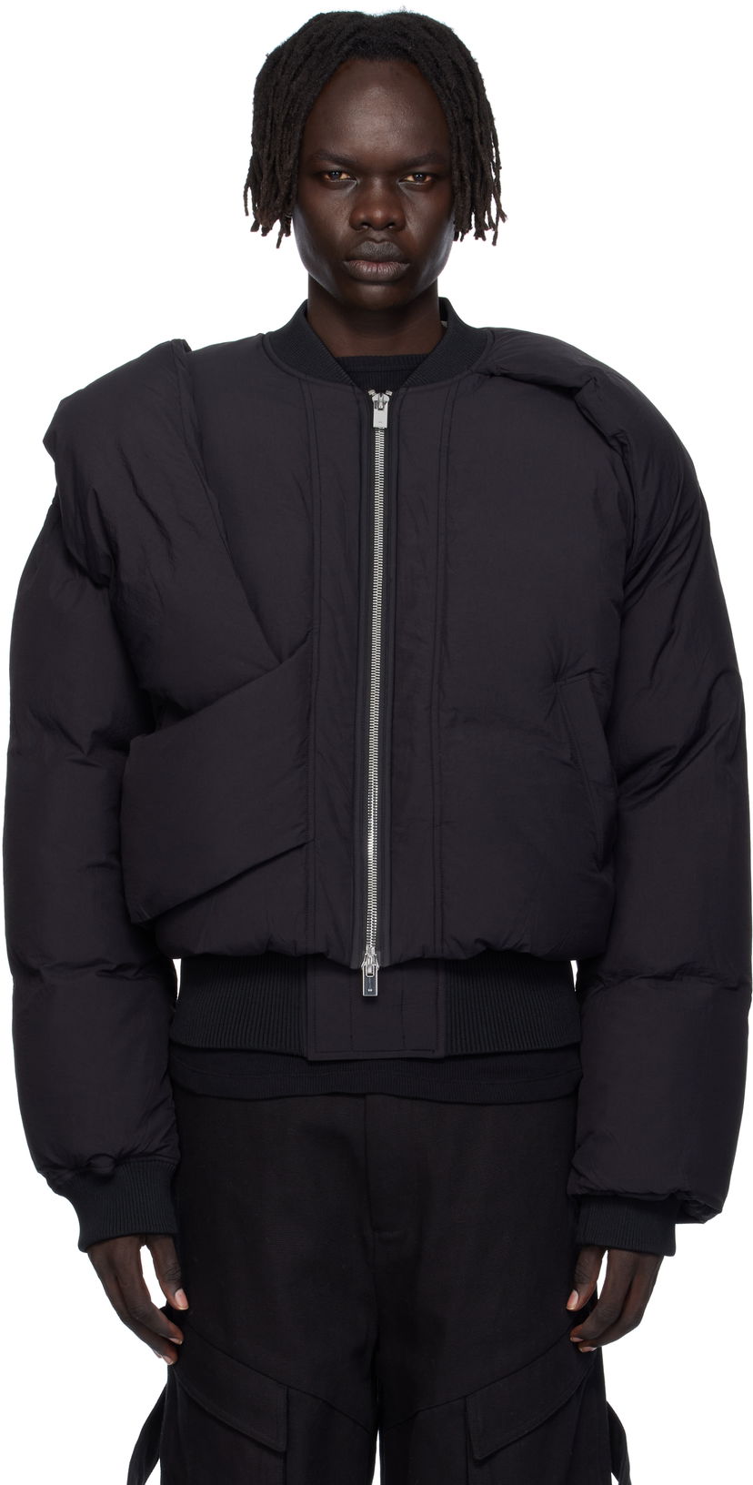 Яке бомбър HELIOT EMIL Heliot Emil Altair Puffer Bomber Jacket Черно | AW25_M_02_163_BLK01