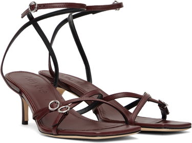 Грижа за обувките Aeyde Aeyde Libby Leather Kitten Heel Sandals Бургунди | A11-HS-GAIS55TB172-SS25-955-007, 3