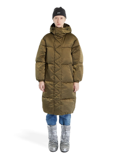 Пухо яке Tommy Hilfiger Tommy Jeans Long Satin Puffer Кафяво | DW0DW16587 MR1