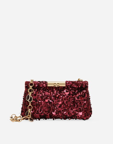 Чанта през рамо Dolce & Gabbana Dolce & Gabbana Marlene Sequin Embellished Shoulder Bag Бургунди | BB7620A521389554, 0