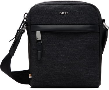 Чанта през рамо BOSS Textured Fabric Crossbody Bag with Logo Hardware Черно | 50548022, 0