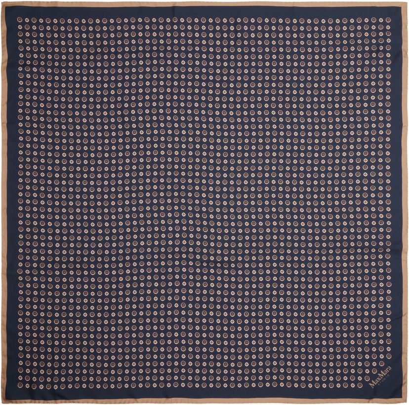 Шал Max Mara Max Mara Studio Lontra Silk Scarf Тъмно синьо | 2526546011600