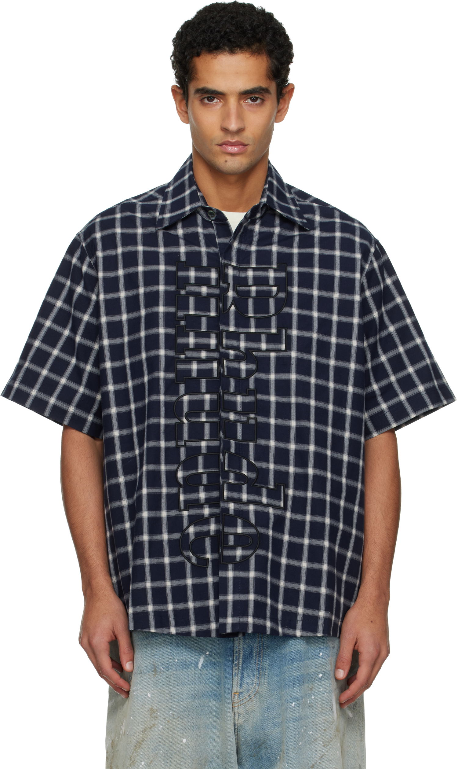 Риза Rhude Plaid Center Logo Short Sleeve Button Up Shirt Многоцветен | RHPF25SR05012, 0