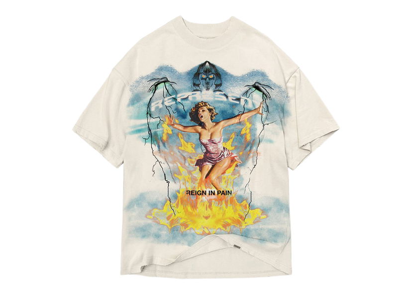 Тениска Represent Clo Represent Spirit Reaper Reign In Pain T-Shirt Vintage White Многоцветен | M05055-02
