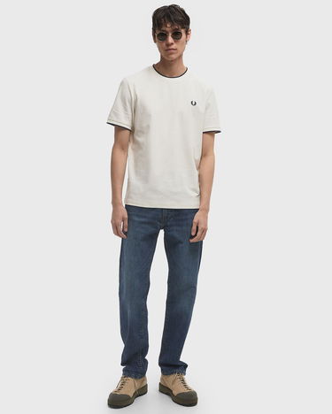 Тениска Fred Perry Crepe Pique T-Shirt Бяло | M8585-560, 2
