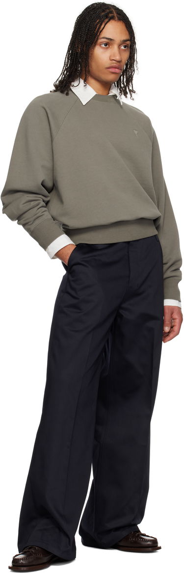 Пуловер AMI AMI Paris Tonal Ami de Coeur Sweatshirt Зелено | USW074.747, 3