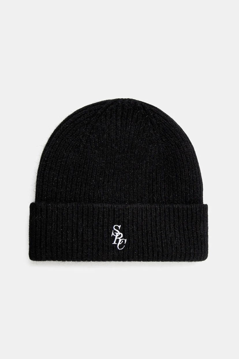 Шапка Sporty & Rich Sporty & Rich SRC Wool Beanie Черно | AC031514302BA01