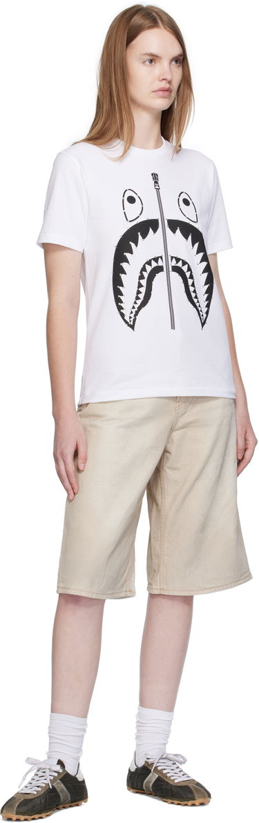 Тениска BAPE Crystal Stone Shark Graphic T-Shirt Бяло | 001TEL302065L, 3