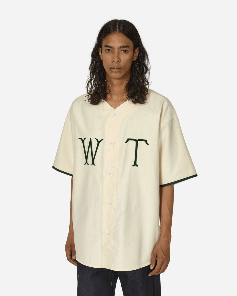 Риза WTAPS Shortsleeve League Shirt Бежово | 241TQDT-SHM05 WHT