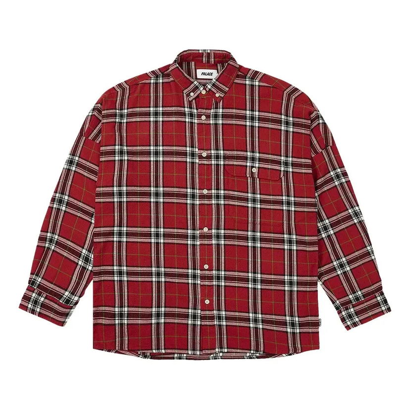 Риза Palace Palace Lumber Yak Flannel Shirt Червено | P26SHT018