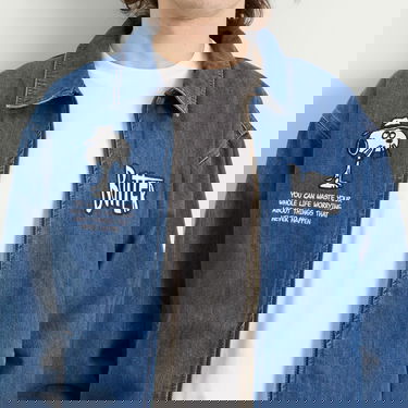 Яке Butter Goods Peanuts Spike Denim Jacket Синьо | BGBP240901-DIN, 5