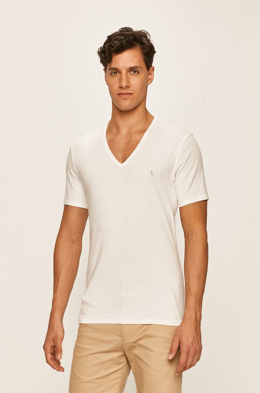 Тениска CALVIN KLEIN Underwear - Tee (2-pack) Бежово | 000NB2408A, 0