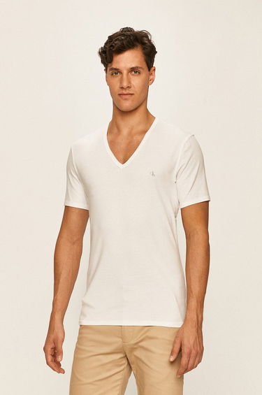 Тениска CALVIN KLEIN Underwear - Tee (2-pack) Бежово | 000NB2408A, 0
