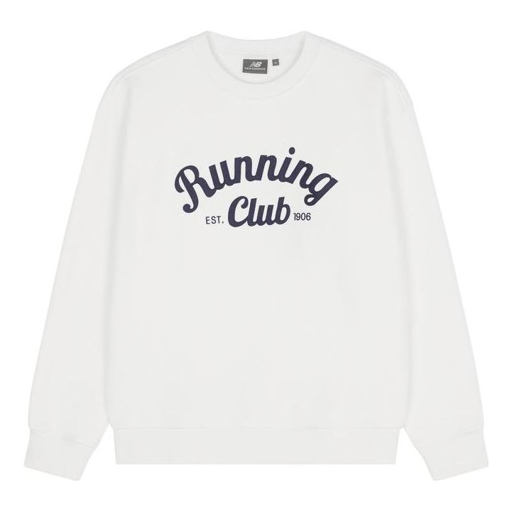 Пуловер New Balance Fleece Crew Sweatshirt Бяло | 5CD38091-IV