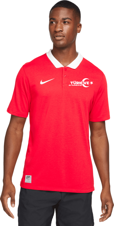 Поло тениска Nike Polo Shirt with White Collar Turkey National Team EC 2024 Червено | tffrcw6933-tffrcw6933, 3