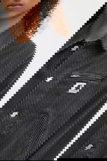 Яке Carhartt WIP Rylan Transitional Oversize Cropped Pinstripe Denim Jacket Черно | I035571.32I06, 3