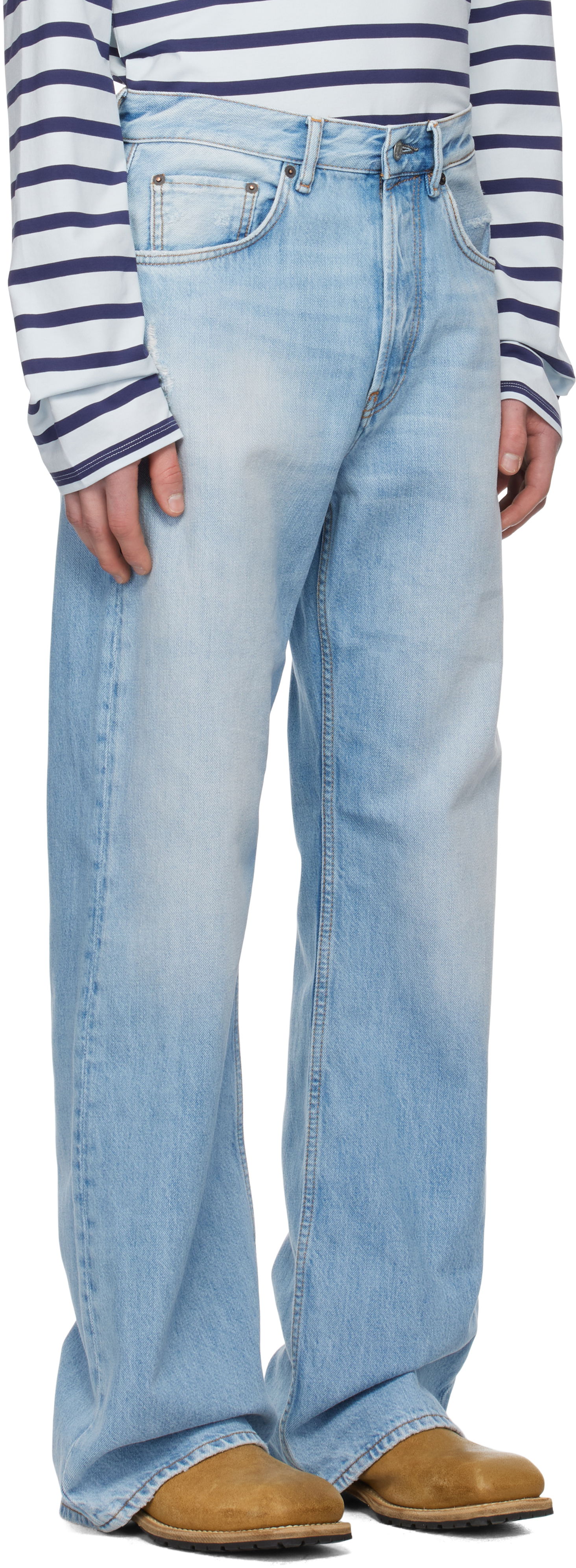 Дънки Acne Studios Loose Fit Jeans Синьо | B00277-, 1