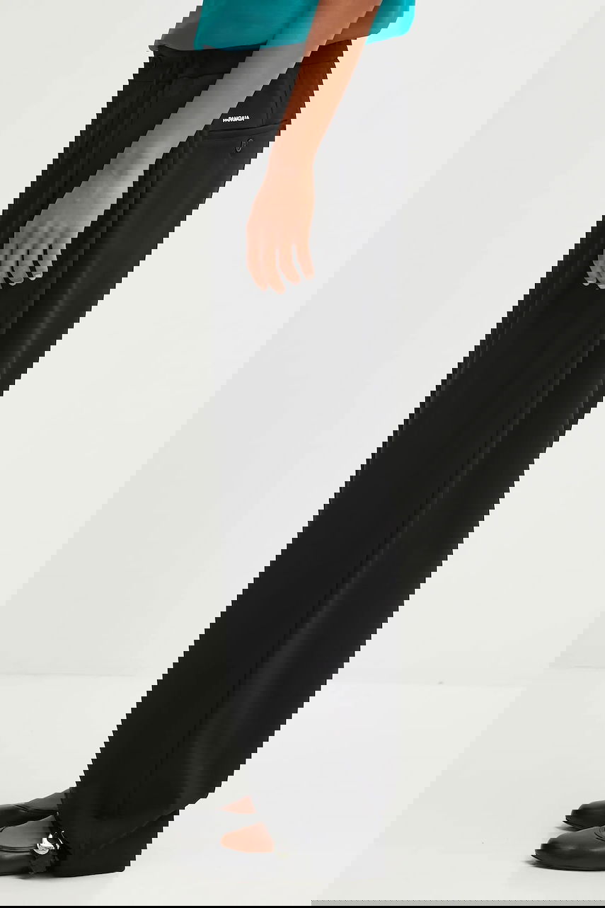 Панталони PANGAIA Pangaia DNA Interlock High-Waist Wide-Leg Trousers Черно | 10002446, 1
