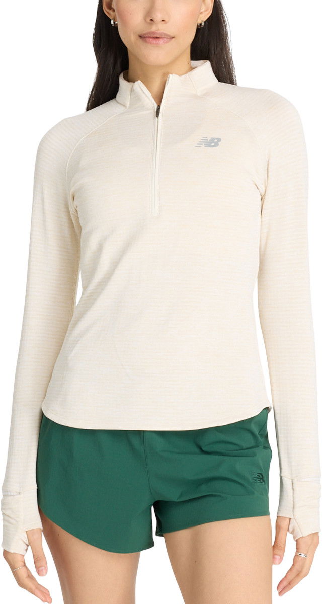 Суитчър New Balance Athletics Heat Grid 1/2 Zip Бежово | wt43200-lit, 0