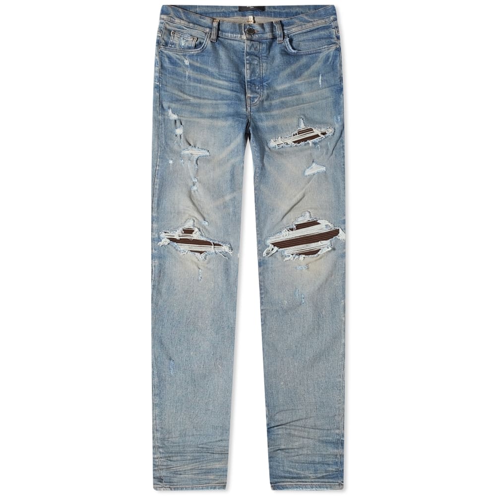 Дънки AMIRI Ultra Suede MX1 Jeans Синьо | AW22MDS010-CLY, 0