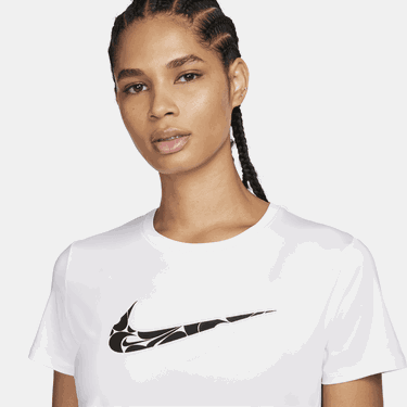 Тениска Nike Dri-FIT One Swoosh Short Sleeve Running T-Shirt Бяло | FN2618-100, 2