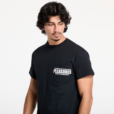 Тениска Pleasures Staff Pocket Black T-Shirt Черно | P24W044 BLACK, 4