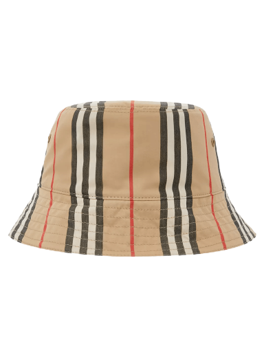 Шапка Burberry Reversible Icon Stripe Bucket Hat Бежово | 8039355