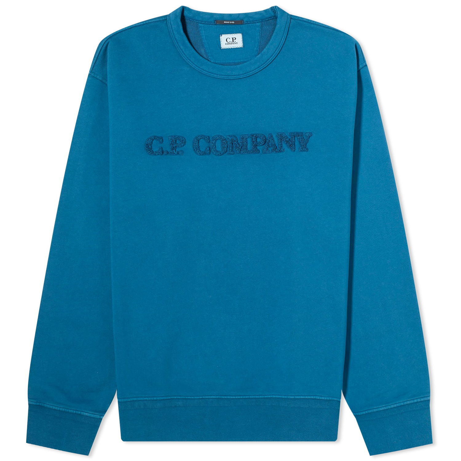 Суитчър C.P. Company Cotton Diagonal Fleece Logo Sweatshirt Синьо | CMSS096A-110044R-848, 0