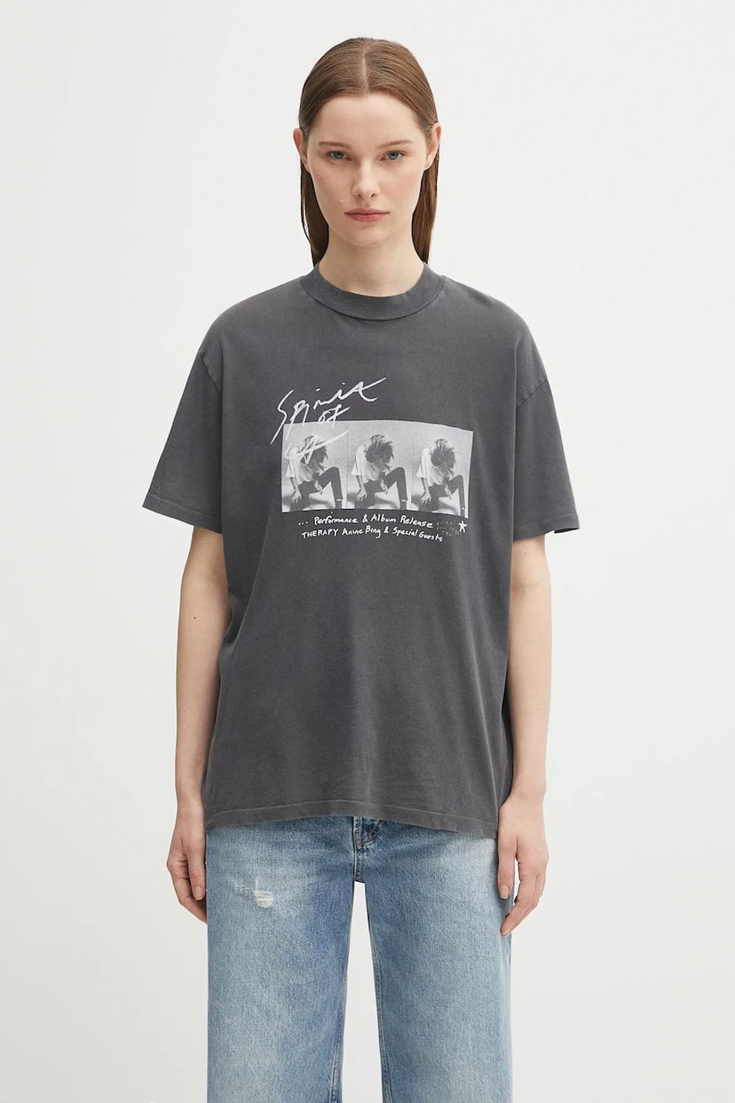 Тениска Anine Bing Anine Bing Ashton Graphic T-Shirt Сиво | A.08.11304