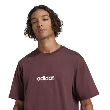 Тениска adidas Performance Linear T-Shirt Бургунди | JE8998, 4