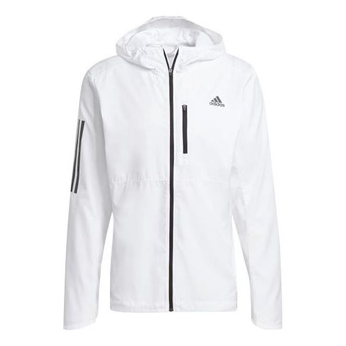 Ветровка adidas Originals Own The Run Hooded Running Jacket Бяло | GJ9948, 0