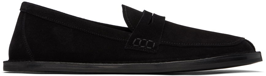 Кецове и обувки The Row The Row Cary Suede Loafers Черно | F2046-L25, 0