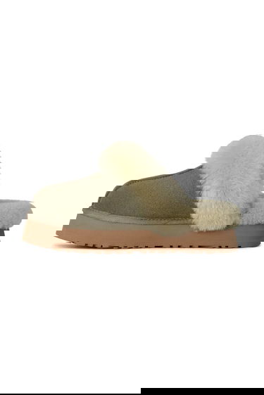 Кецове и обувки UGG Disquette Suede Fur Trim Slipper Зелено | 1122550.MRNM, 3