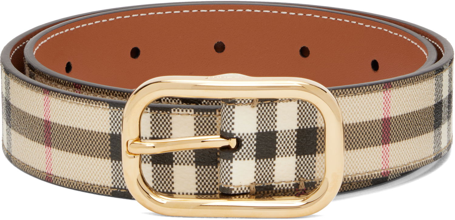 Колани Burberry Burberry Check Belt Бежово | 8093830, 0
