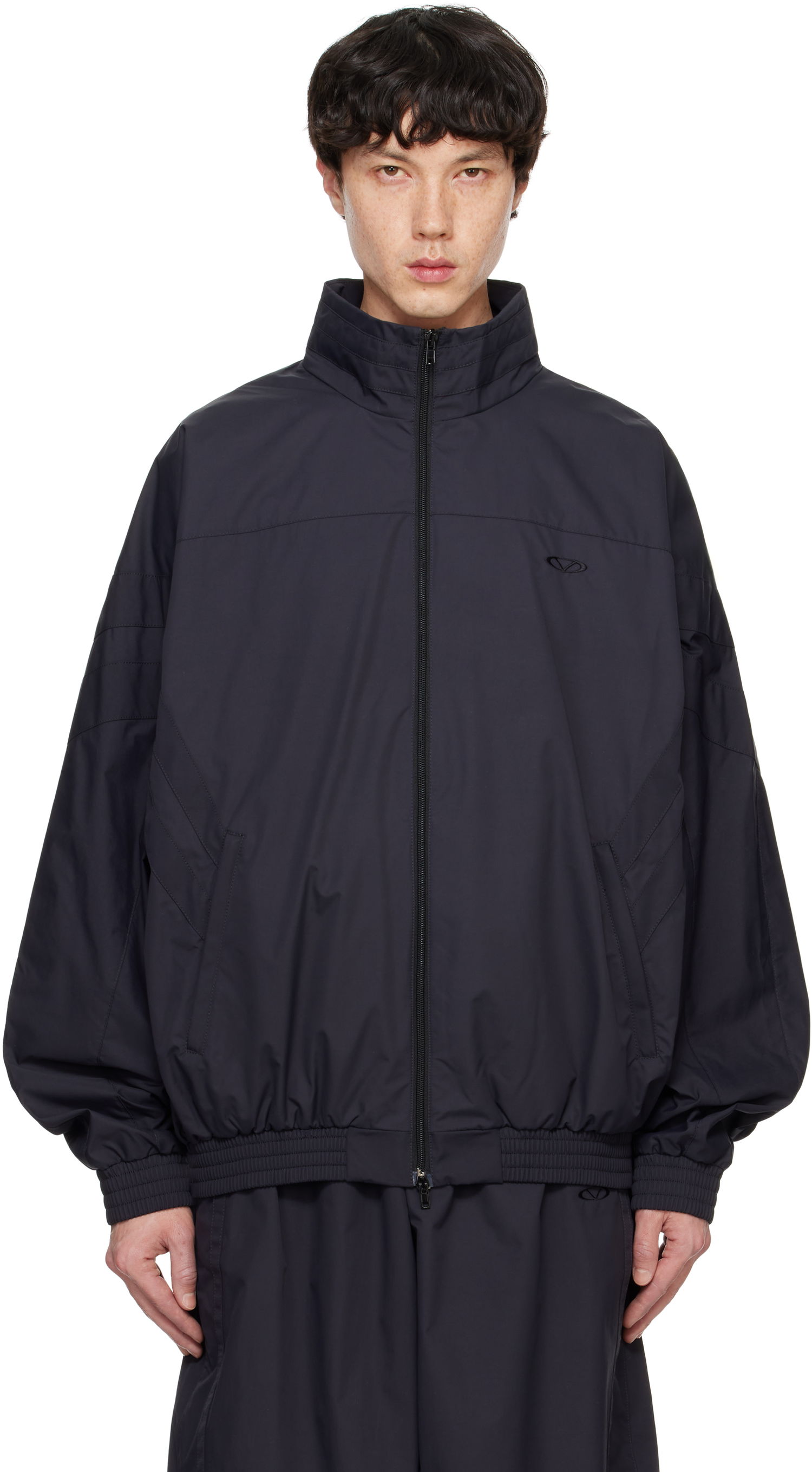 Ветровка VETEMENTS Oval Logo Track Jacket Черно | UA66JA370B, 0