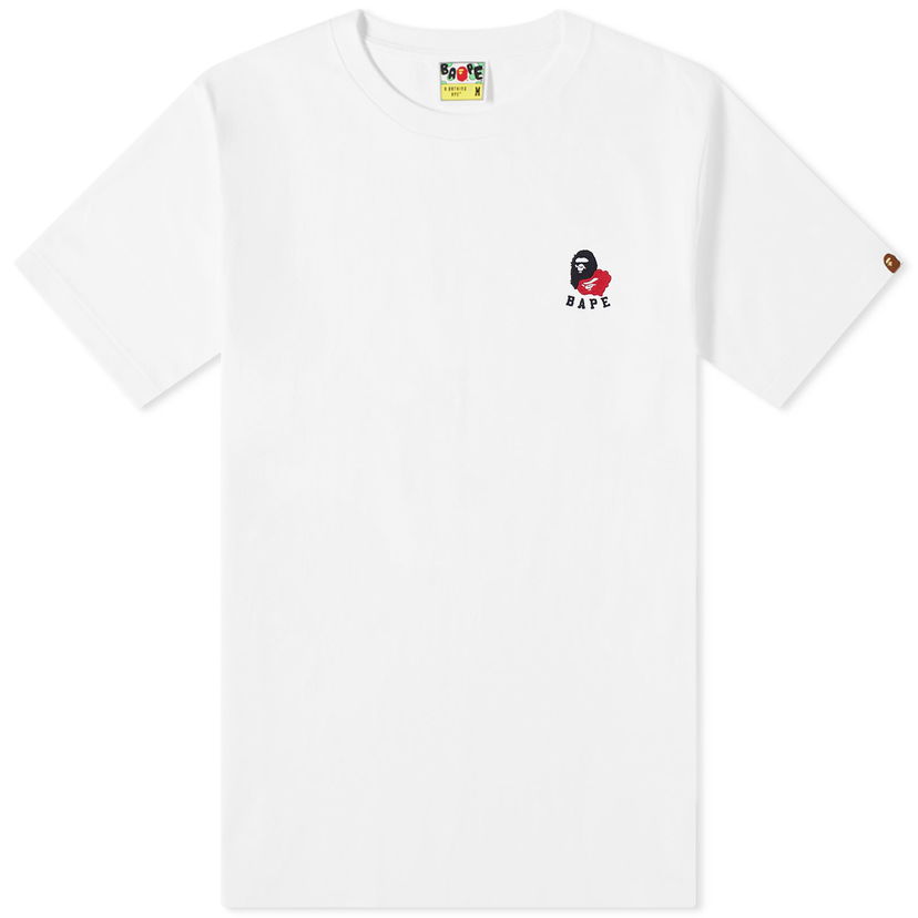 Тениска BAPE A Bathing Ape Ape Head 2 Point T-Shirt Бяло | 001TEK301301M-WHT