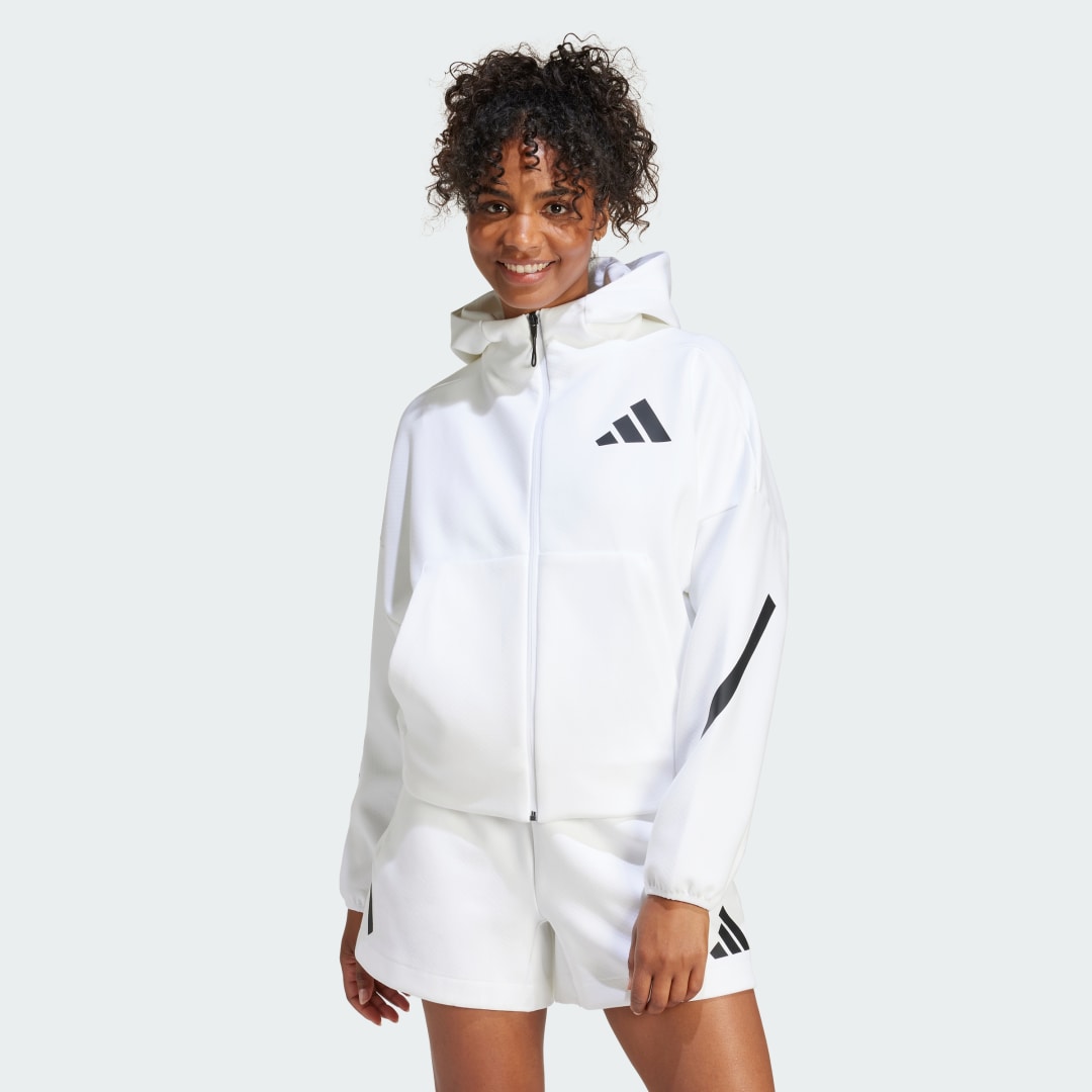 Суитчър adidas Performance Z.N.E. Full-Zip Бяло | JE7849, 0
