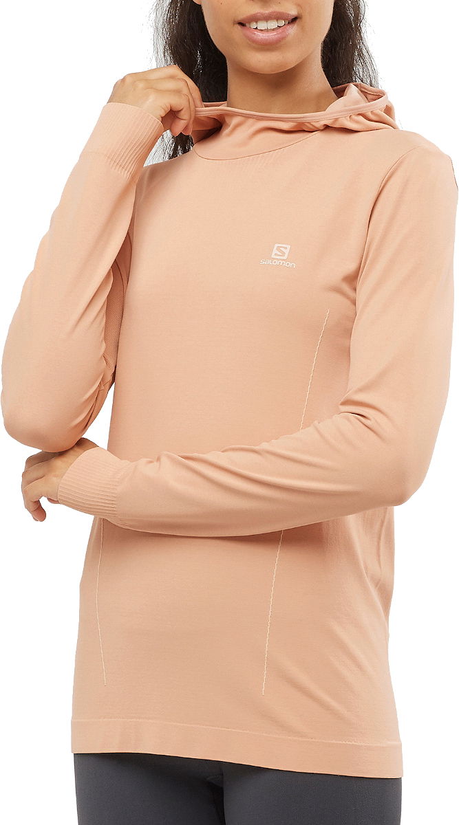 Суитчър Salomon COMET SEAMLESS HOODY W Оранжево
 | lc1498700, 0