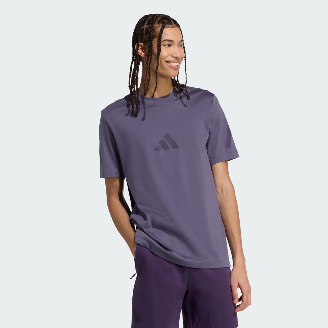 Тениска adidas Performance Z.N.E. T-Shirt Лилаво | JW4740, 0