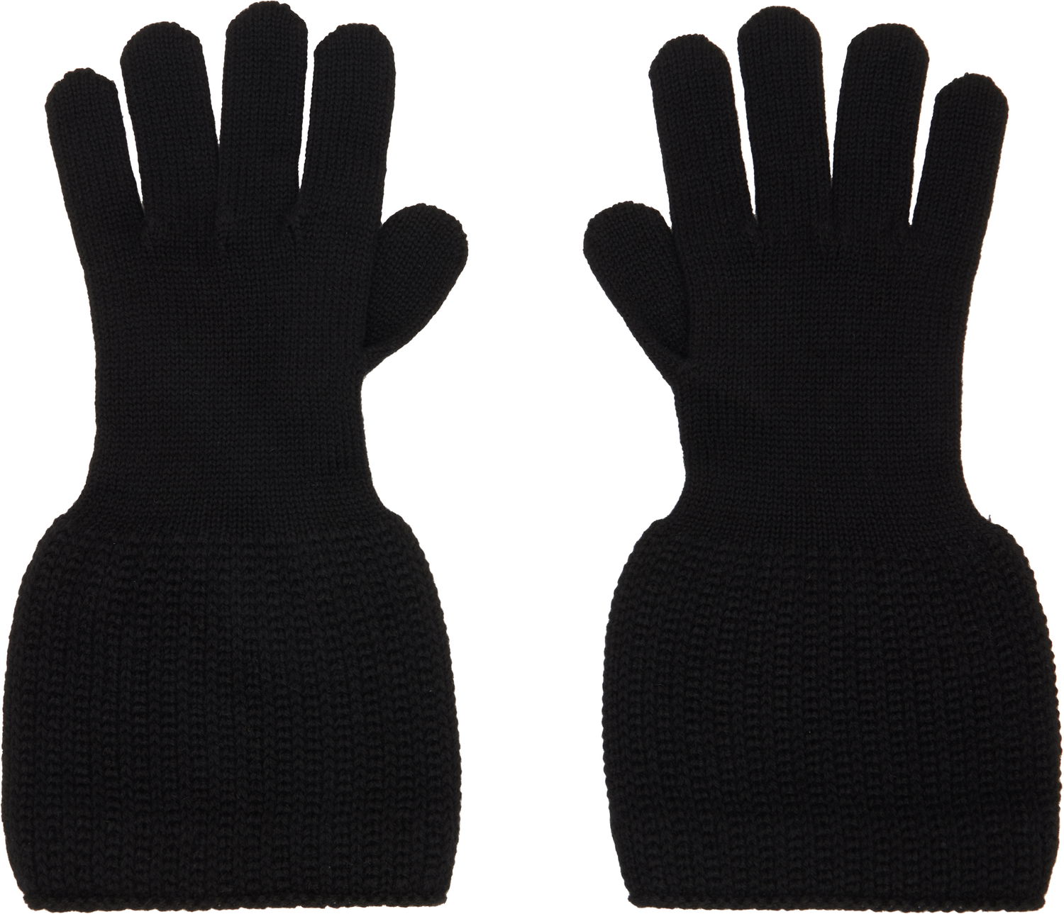 Ръкавици Yohji Yamamoto YOHJI YAMAMOTO Knitted Gloves Черно | HL-W04-160, 0