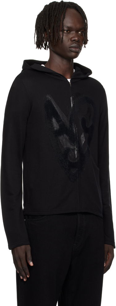 Суитчър Acne Studios Acne Studios Heart Logo Zip Hoodie Черно | CI0201-, 1