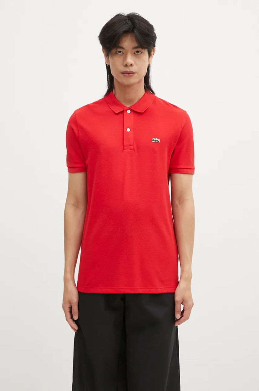 Поло тениска Lacoste Polo Shirt PH4012 Червено | PH4012.240